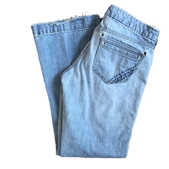 Vintage Old Navy The Diva lowest rise wide leg jeans size 10 - Picture 1 of 9